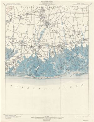 1900 U.S.G.S. Map of Hempstead, Long Beach, Long Island, New York