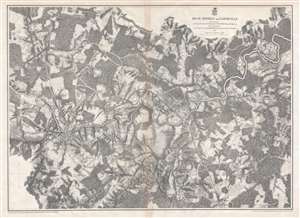 1867 Weyss Map of the Battlefield of High Bridge during the American Civil War