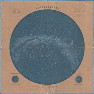 1875 Pitschner Map of the Night Sky in Central Europe