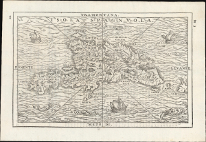 1556 / 1565 Giovanni Battista Ramusio Map of Hispaniola