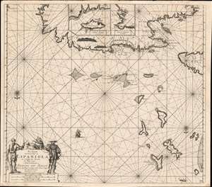 1695 Van Keulen 'Pirate' Map of the Hispaniola and Eastern Cuba