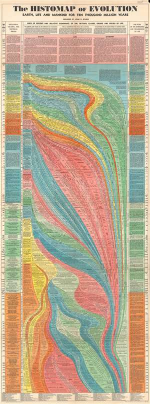 1942 John Sparks Infographic Chart or Histomap of Evolution