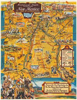 1940 Stedman Pictorial Map of New Mexico