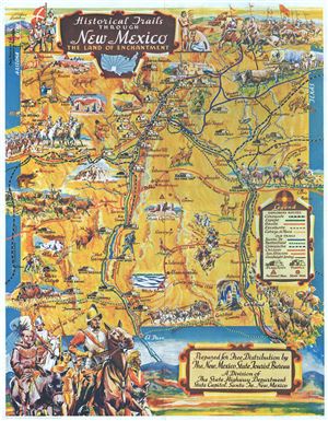 1940 Stedman Pictorial Map of New Mexico