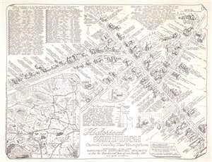 1976 Dustin Pictorial Map of Sandwich, New Hampshire