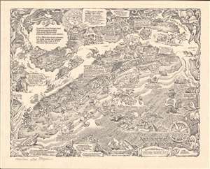 1981 Jack Smyrl Signed Limited Edition Map of Holden Beach, North Carolina