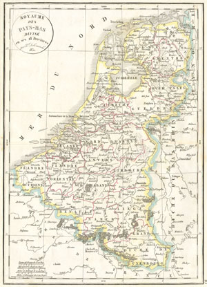 1832 Delamarche Map of Holland and Belgium