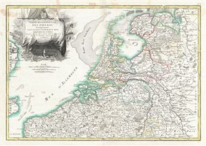 1783 Janvier Map of Holland and Belgium