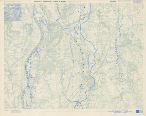 1944 Defence Overprint Map of Part of the Border Region between the Netherlands and Germany