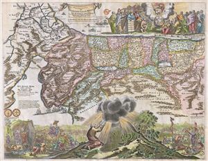 1687 Jan van den Avelen Map of Israel, Palestine, or the Holy Land