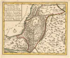 1780 Schley Map of the Holy Land during the Regins of Kings David and Solomon