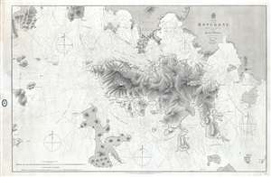 1864 Belcher Nautical Map of Hong Kong Island