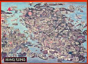 1980 Briggs Pictorial View of Hong Kong and Kowloon