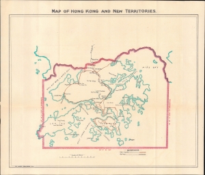 1930 Ye Olde Printerie Map of Hong Kong, Kowloon, and the New Territories