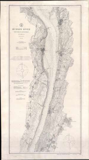 1911 U.S.C.G.S. Nautical Map of the Hudson River: New York to Haverstraw