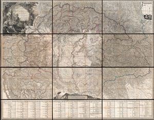1806 Lipszky Wall (Case) Map of Hungary (includes Balkans, Ukraine)