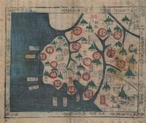 1850 Korean Map of Hwanghae Province