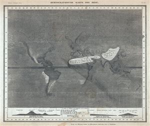 1852 Meyer Hydrology Map of the World