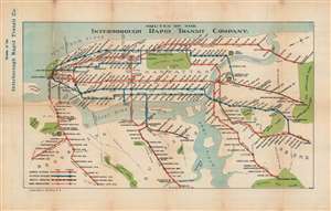 1925 Ohman and Interborough Rapid Transit Map of New York City Subway