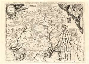 1691 Coronelli Map of the Mughal Empire or Northern India
