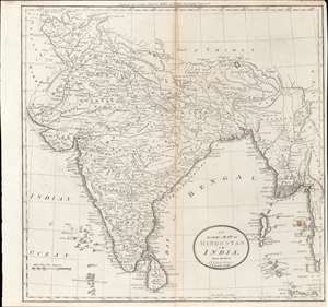 1796 Carey Map of India