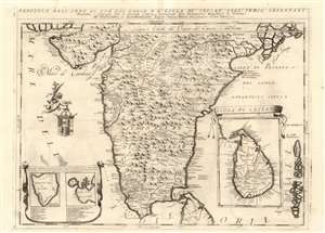 1692 / 1696 Coronelli Map of India