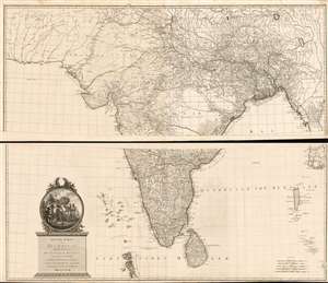 1788 Schräembl / Rennell map of India