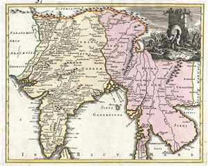 1720 Weigel Map of India and Southeast Asia