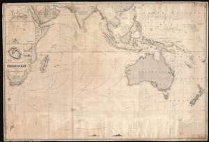 1874 Imray Blueback Nautical Chart or Maritime Map of the Indian Ocean
