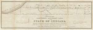 1828 Kendrick Map of the Northern Border of Indiana