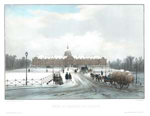 1845 Arnout View of Les Invalides, Paris, France