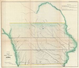 1855 Public Survey Map of Iowa