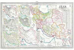 1957 Sahab Map of Iran