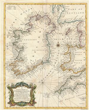 1747 Seale Map of Ireland and St. Georges Channel