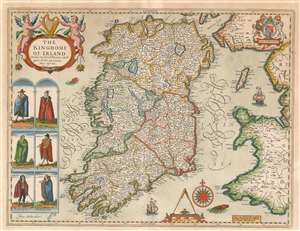 1676 John Speed Map of Ireland