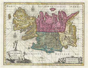 1680 Schenk and Valk Map of Iceland