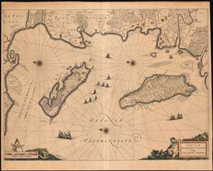 1649 Blaeu Map of the isles De Re and Oleron, France