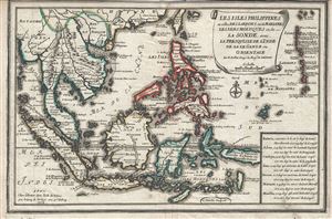 1702 De Fer Map of the East Indies (Philippines, Borneo, Thailand, Singapore, Malaysia)