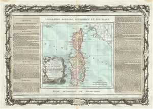 1786 Desnos and de la Tour Map of the Islands of Sardinia and Corsica