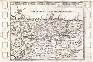 1700 Martineau Map of Israel, Palestine, or the Holy Land