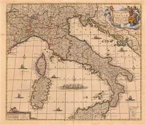 1721 De Wit / Covens and Mortier Map of Italy
