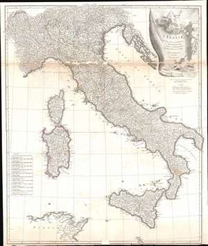 1743 D'Anville Map of Italy