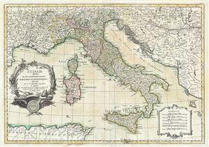 1762 Janvier Map of Italy