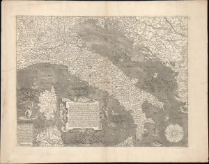 1599 / 1624 Map of Italy (Lafreri Style)