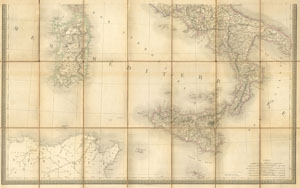 1867 Andriveau-Goujon Case Map of Southern Italy, Naples, Sicily and Sardinia