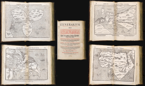1587 Heinrich Bünting's Biblical Travelogue, With Unique Figural Maps