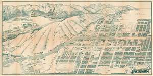 1983 Chris King Pictorial Map of Jackson Hole, Wyoming