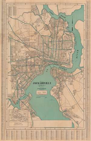 1930 Dolph and Stewart Map of Jacksonville, Florida