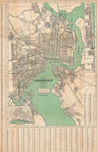 1952 Dolph Map of Jacksonville, Florida