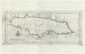 1783 Gerard Hulst van Keulen Proof Map of Jamaica